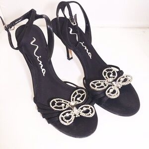Nina Sandals with butterfly Rhinestone accents